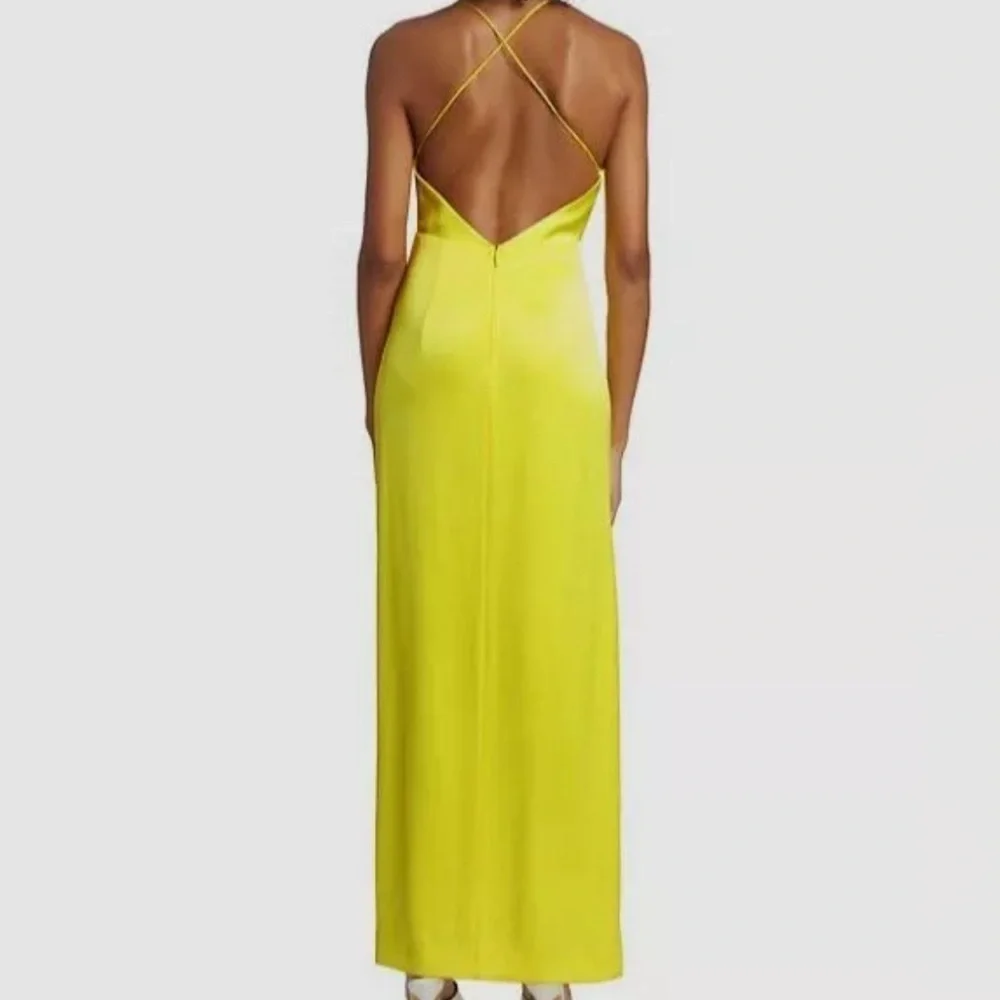 ALICE + OLIVIA DAKOTA SLIP GOWN - YELLOW SZ. 12 - Picture 2 of 5